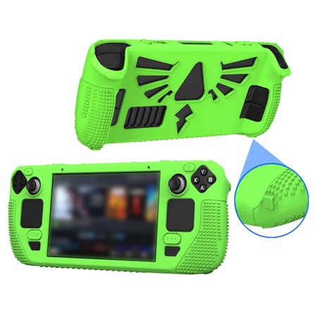 Soft for Shell förvaring för case för ångdäck Spelkonsol Silikonresor för case Cover för ångdäck med 4 joystik