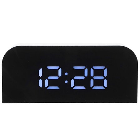 Liten Väckarklocka För Sängbord Digital Väckarklocka Datumvisning 14x6.2x4cm 1st