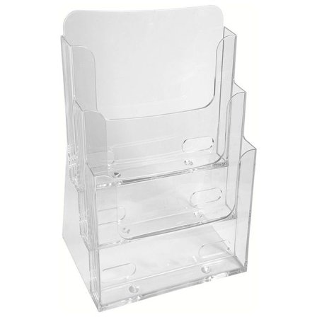 EXACOMPTA Broschyrställ A4 3-fack - Lyreco - Kontorsmöbler och inredning - Tavlor ställ och ramar - Broschyr- och tidningssställ