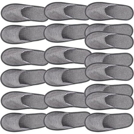 10 Pak Disposable Tøfler Hotel Hjem Komfortable Unisex Tøfler til Rejse Bryllup Fest Grå