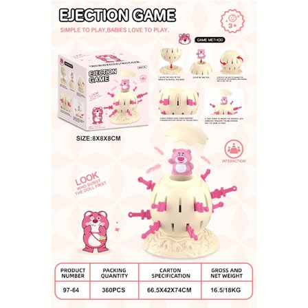 Mini-pingvinpirattønde: Pædagogisk, sjovt, stresslindrende legetøj til børn, interaktivt forældre-barn-brætspil