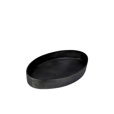 Dekorativ aluminiumsbakke, 48x30x6cm, grafitfinish