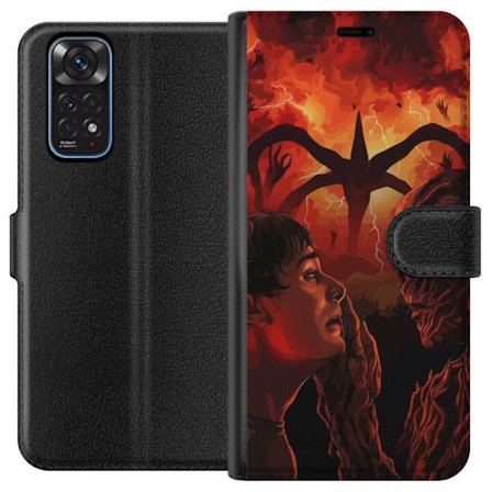 Yhteensopiva Lompakkokotelo Xiaomi Redmi Note 11 Satumaista moskeijaa pastelliväreillä, roikkuvilla lyhdyillä, tähdillä ja puolikuulla pilvien jo