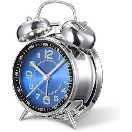 Retro Väckarklocka med Hög Ringsignal & Mjukt Skimmer, Dubbel Klockdesign, Tyst Svepande Visare[JUN]