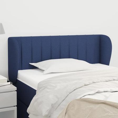 Vidaxl Huvudgavel Med Kanter Blå 93x23x78/88 Cm Tyg Blå