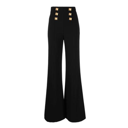 Elisabetta Franchi Wide Byxor svart, Dam Byxor, Dam, Storlek: XS