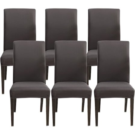 6-pack stretchiga stolsöverdrag för matstolar - Tvättbara och lätta att rengöra för hem och restaurang [YDE]