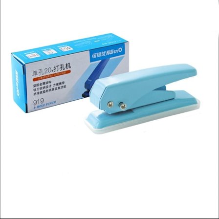 Enkelthulsmaskine Papirhuller LYSEBLÅ