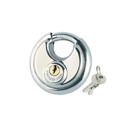 4-delt rustfritt stål sikkerhetsrund hengelås, rustfri skive hengelås