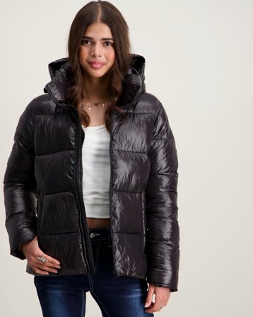 RYVLS Chimney Collar Padded Jacket Shiny Czarny Kurtki Dziewczyna - Kids Brand Store