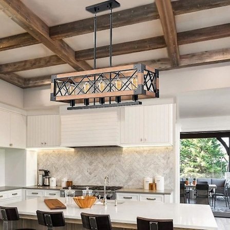 LED-pendellampe Øy Tre Laget Stripe Retro Industriell