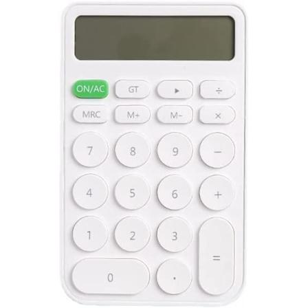 Vakiolaskin 12 numeroa, suuri LCD-n ytt ja py re t painikkeet, v rik s ja kannettava laskukone toimistoon, kotiin ja kouluun (valkoinen