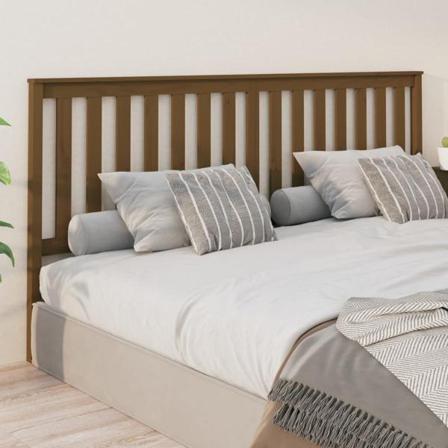 Vidaxl Sänggavel Honungsbrun 206x6x101 Cm Massiv Furu Brun