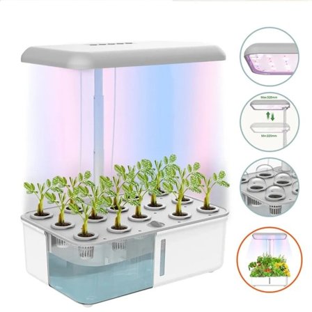 WiFi Plant Hydroponics System Growing LED Light Silless Smart Planting Machine