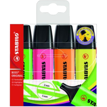 Stabilo Boss 4-pakke