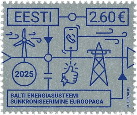 Estland - Baltisk integration i det europæiske elnet - Postfrisk frimærke