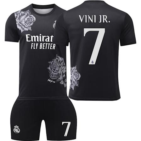 24-25 Real Madrid Joint No.7 Vini Barn og Voksen Fotballtreningsdraktsett No.7 Vini S