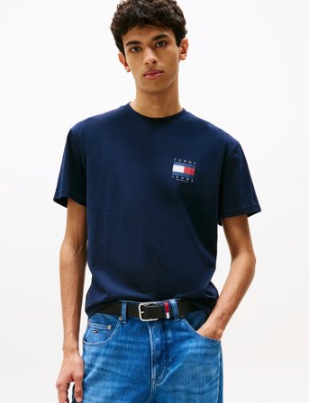 Tommy Jeans Tjm Reg Flag Graph Bckprnt T Ext - Navy - M