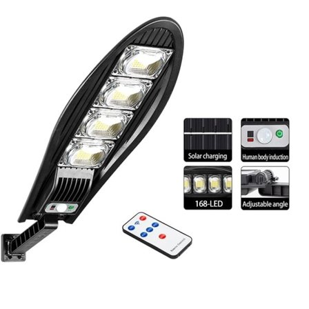 10000W Oppgradert 168LED Solar Gate Lys Utendørs Vanntett LED