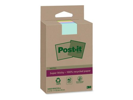 POST-IT Notes POST-IT SS rec linjerad 102x152mm sort 4/fp - Lyreco - Kontorsmaterial - Notes och Post-It - Notes - Extra sticky