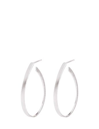 Oval Creoles 35 Mm Silver Pernille Corydon