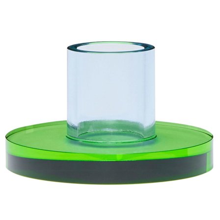 Hübsch Astra lysestage 7 cm, blå/grøn | KitchenOne