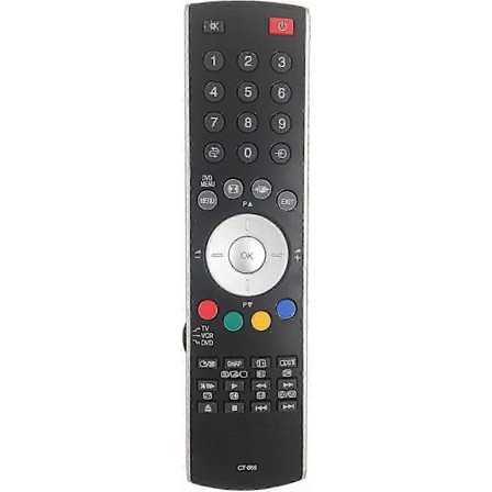CT-865 Toshiba Fjernbetjening Kompatibel med Toshiba LCD TV VCR DVD 32-WL68P C42-AV502PR 21V53E Erstatning CT-90298