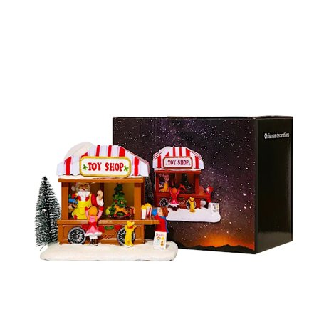 Jul pynt nissen salg bil lysende musikk hus skrivebord dekorasjon