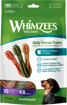 Whimzees - Tannbørste Star Dental XS 48 stk - Hund - Hundegodbiter & tyggebein - Dental tyggebein & tanntyggebein - ZOO.no