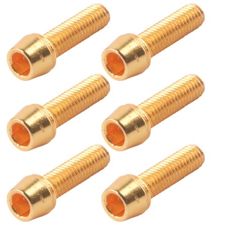 M5x18mm Cykel Frempind Skrue Bolt Spacer Stål Cykel Styr Dele Guld