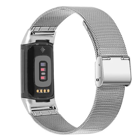 Fitbit Charge 5 milanese klockarmband i rostfritt stål - Silver