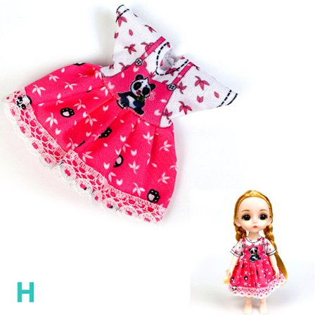 16 cm dukkeklær for 1/12 BJD Ob11 dukkedress antrekk
