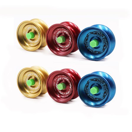 6 stk. Profesjonell Yoyo i aluminiumslegering med snor og kulelager I