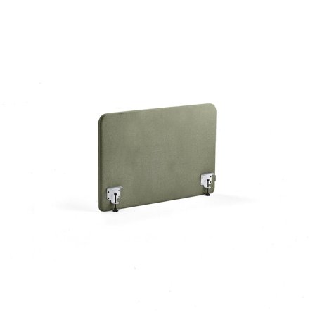 Bordskærm ZONE, inkl. hvide beslag, 1000X650x36 mm, stof Rivet, blågrøn