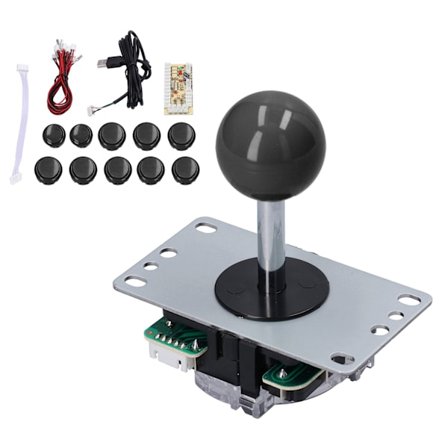 QM070901 Arcade-spill joysticksett Zero Delay Arcade-spill DIY-settdeler med koderkort 10 knapper joystick for MAMEBlack