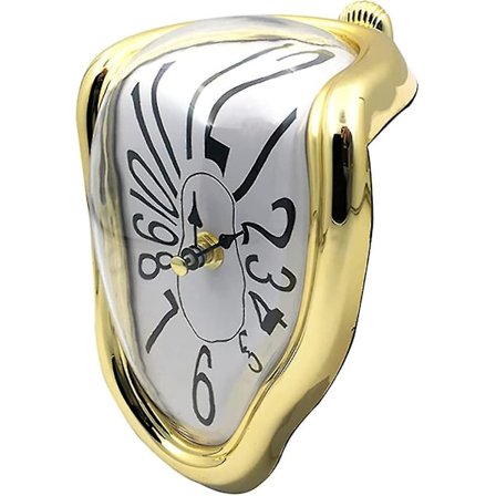 Salvador Dali Smältande Väggklocka - 7 Tum Surrealistisk Modern Heminredning Bords-Hyllklocka