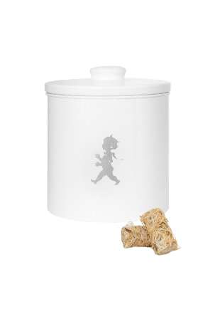 Solstickan Design Rund Förvaringsburk Med Lock Dekoration Vit 17 x 20 cm