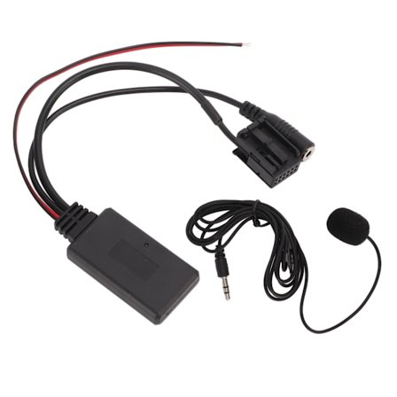 Bil Bluetooth 5.0 AUX Audio Adapter Kabel Mikrofon Kit Håndfri Udskiftning til Ford 6000CD Stereo
