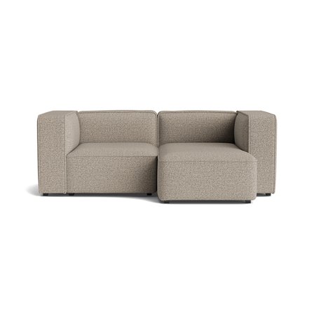 Modus chaiselong sofa, højrevendt - Crush Grå/Beige - 196x130x67cm - Sofa, chaiselong - Komfortabelt design med Nozag fjedre og koldskum