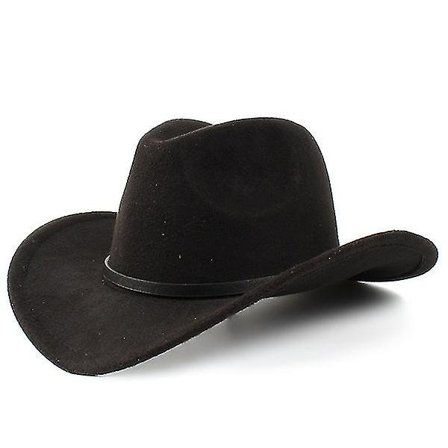 Vuxen ull denim western keps bred bred brätte hatt