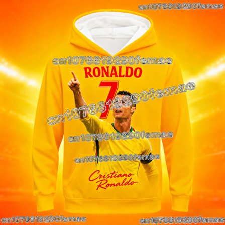 Højkvalitets Ronaldo Hættetrøje Fan Favorit Fodboldstjerne Sweatshirt Komfortabel Trendy Streetwear Udendørs Daglig Sportstop