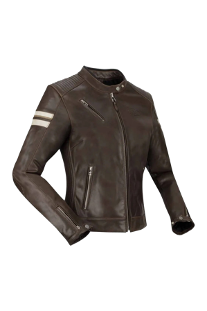 Motorradjacke Segura Romeo Damen Braun/Weiß M