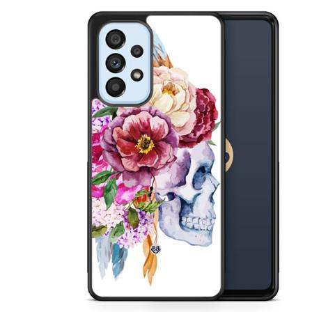 Bjornberry Skal Samsung Galaxy A53 5G -Dödskalle Blommor
