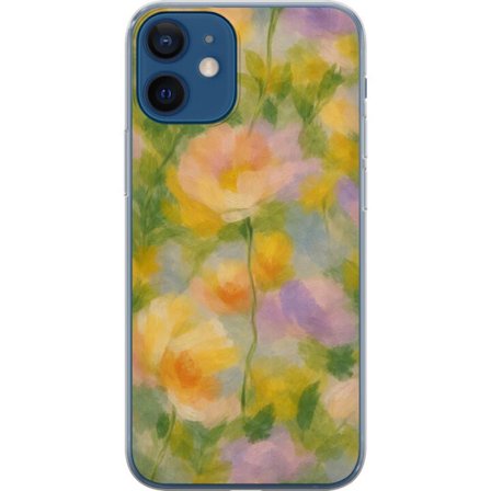 Kompatibelt Mobilskal till Apple Apple iPhone 12 mini Solarvarma blommor i handmålad romantisk stil