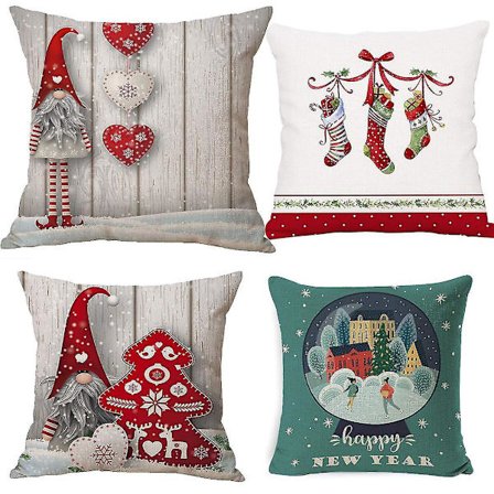 Hjemme-Jule-Linen Myk Putesett ABCD Stil 4 Stykker