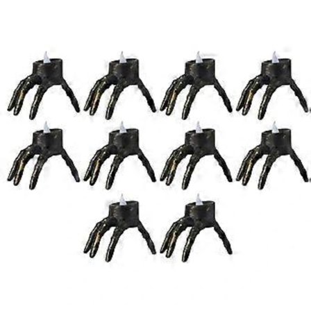 Halloween Skelett Handlampa, LED Elektronisk Ljusstake, Flamfri Ljusstake, Skräck Halloween Inredning A_tfrf