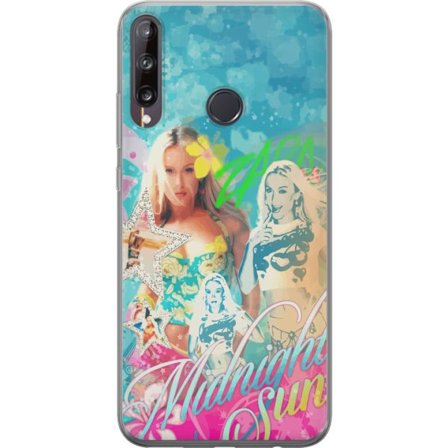 Kompatibel Mobilcover til Huawei P40 lite E Eventyrverden med Steve, Creeper og dyr i farverig blokgrafik