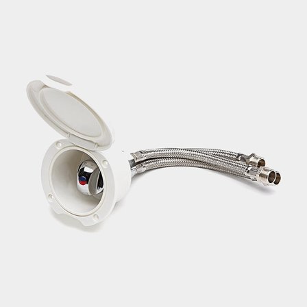 Miscelatore doccia barca per incasso Nuova Rade, 3/8" G (BSP), coperchio in plastica, bianco