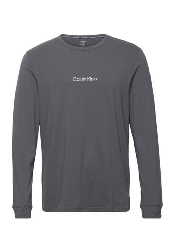 L/S Crew Neck T-Langærmet Skjorte Grå Calvin Klein
