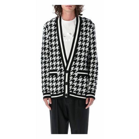 Balmain, Knitwear Yh 1Kl 003Kc 08 Zwart, Heren, Maat:L